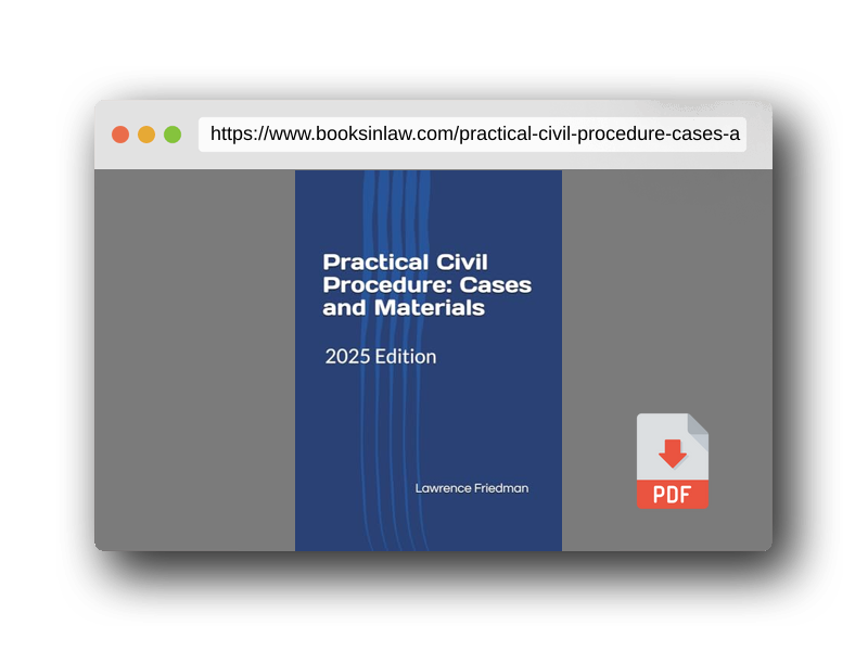 PDF Preview of the book Practical Civil Procedure: Cases and Materials: 2025 Edition