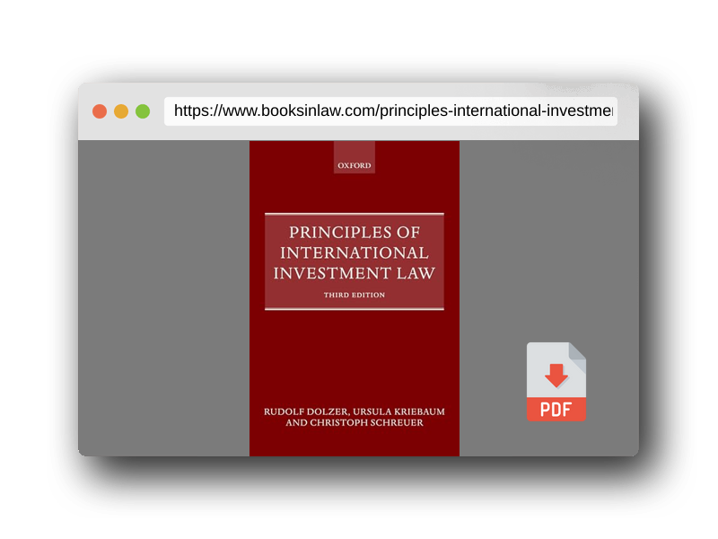 PDF Preview of the book Principles of International Investment Law