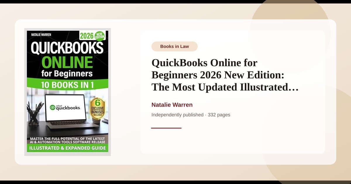 Book QuickBooks Online for Beginners 2026 New Edition: The Most Updated ...