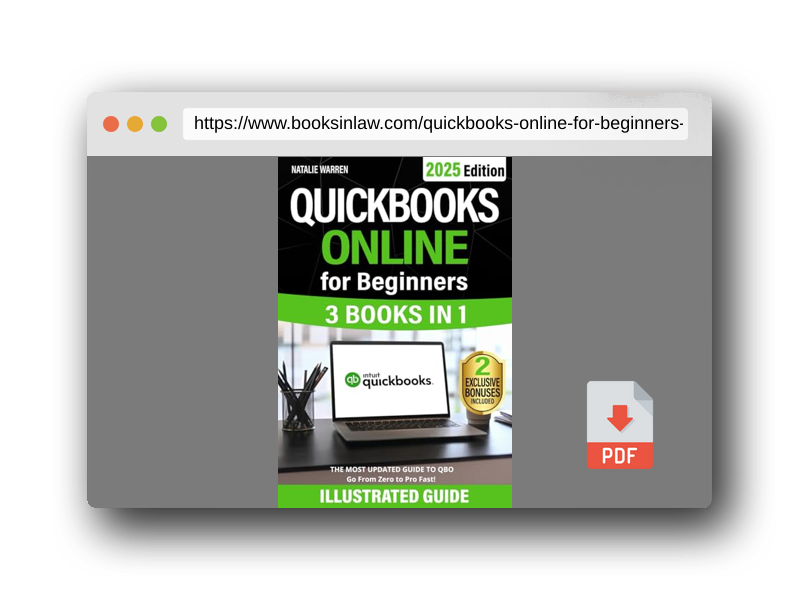 PDF Preview of the book QuickBooks Online for Beginners: The Most Updated Illustrated Guide to QBO. Unlock Practical Tools, Automation Secrets, and Industry-Specific Strategies to Go from Zero to Pro Fast