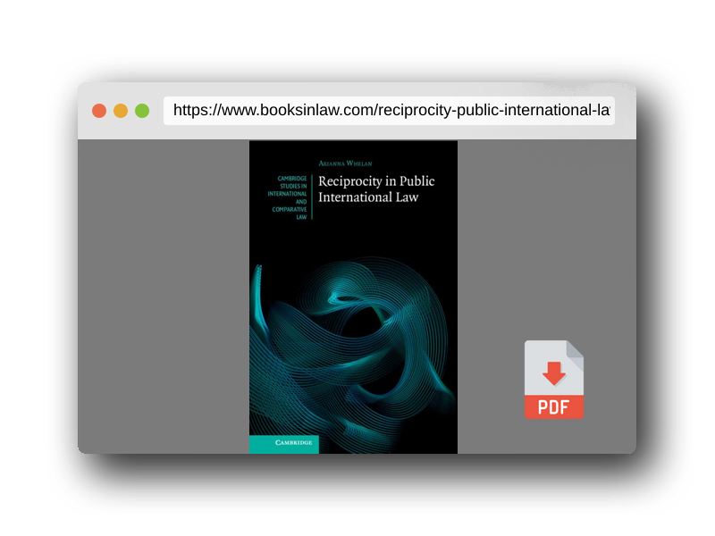 PDF Preview of the book Reciprocity in Public International Law (Cambridge Studies in International and Comparative Law)