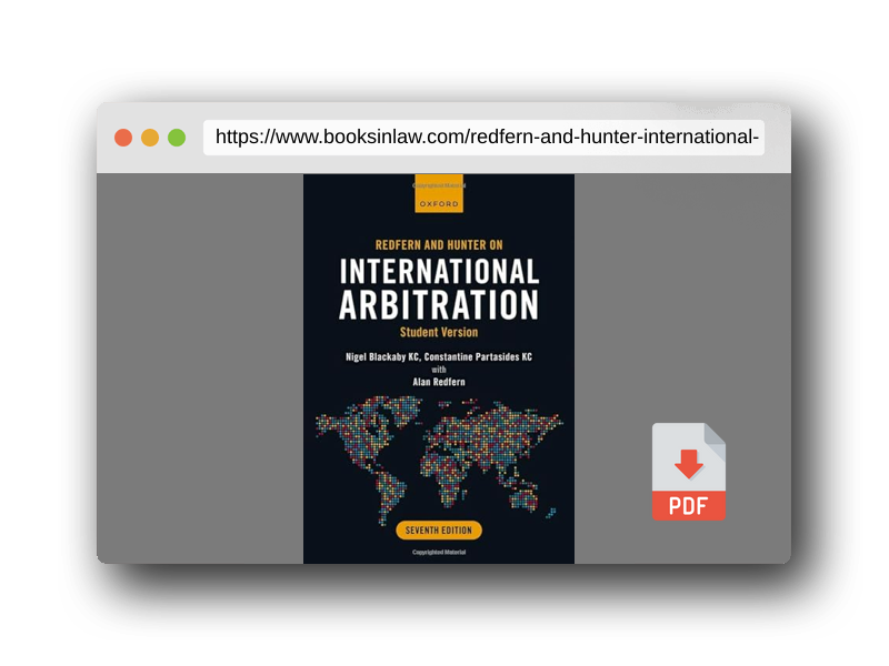 PDF Preview of the book Redfern and Hunter on International Arbitration: Student Version