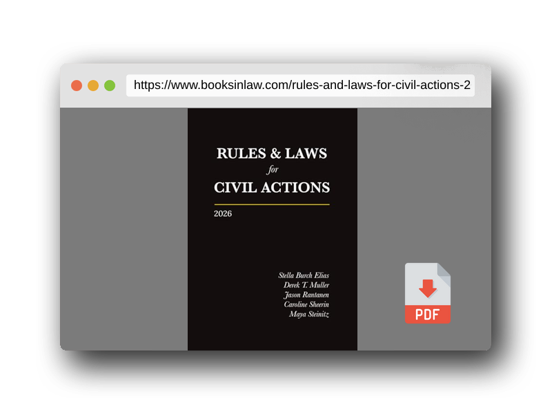 PDF Preview of the book Rules and Laws for Civil Actions: 2026