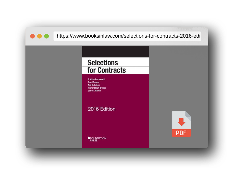 PDF Preview of the book Selections for Contracts: 2016 Edition (Selected Statutes)