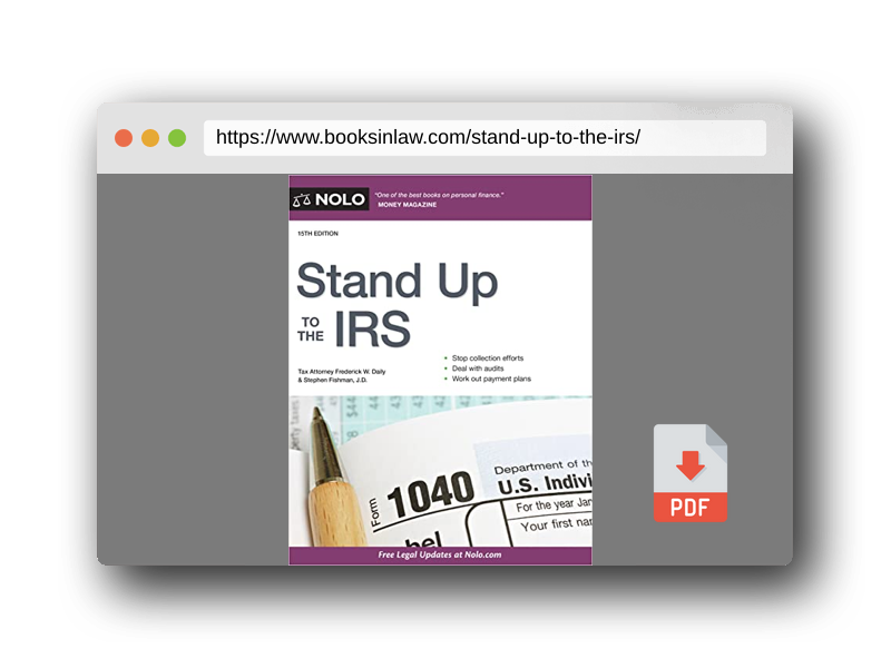 PDF Preview of the book Stand Up to the IRS