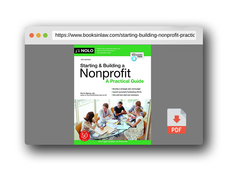 PDF Preview of the book Starting & Building a Nonprofit: A Practical Guide