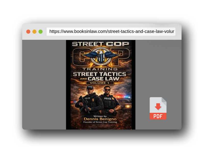 PDF Preview of the book Street Tactics and Case Law Volume 1