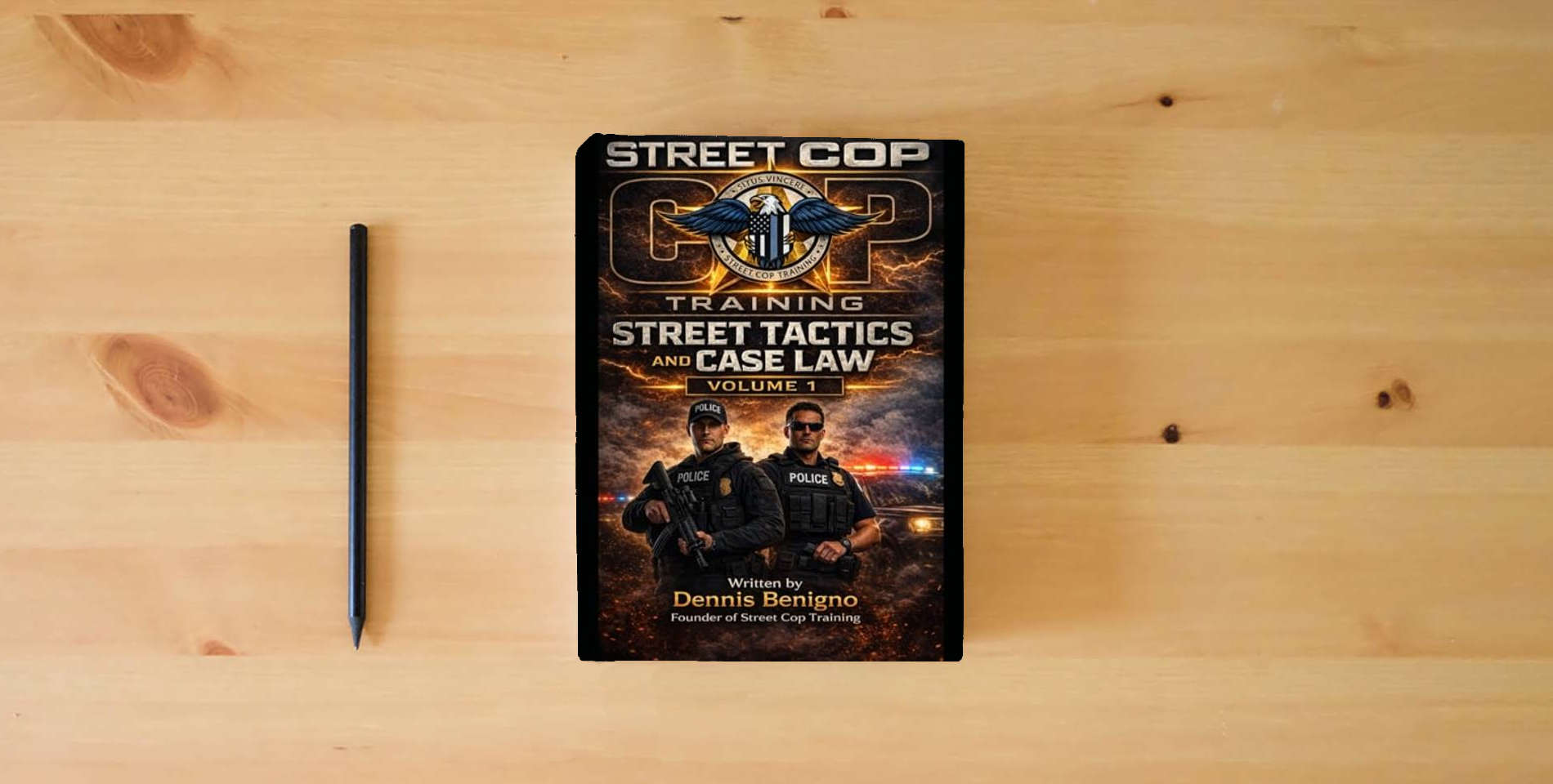 The book Street Tactics and Case Law Volume 1 is on the table