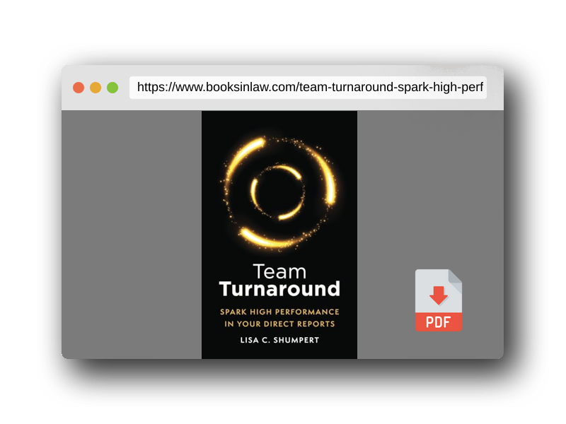 PDF Preview of the book Team Turnaround: Spark High Performance in Your Direct Reports