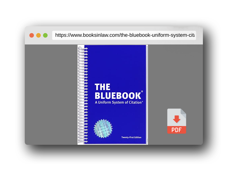 PDF Preview of the book The Bluebook: A Uniform System of Citation