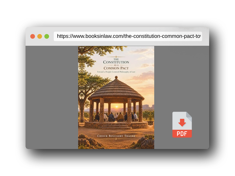 PDF Preview of the book The Constitution as a Common Pact: Toward a People-Centred Philosophy of Law