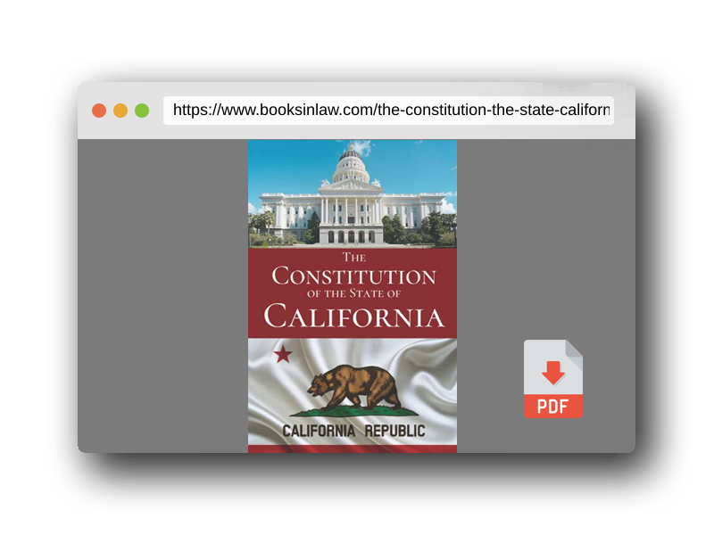 PDF Preview of the book The Constitution of the State of California