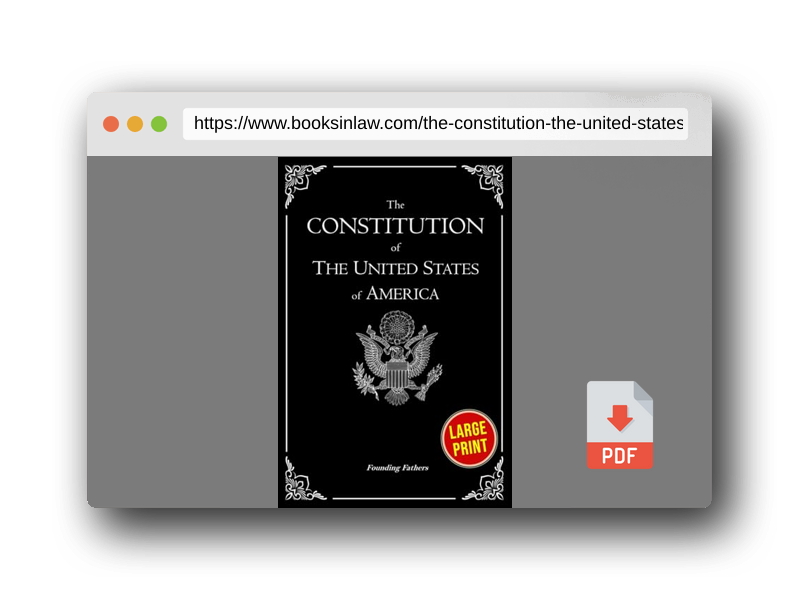 PDF Preview of the book The Constitution of the United States of America: XL Large Print Edition, Easy Reading, (18 point Text). Us Constitution, Bill of Rights ,Declaration of Independence