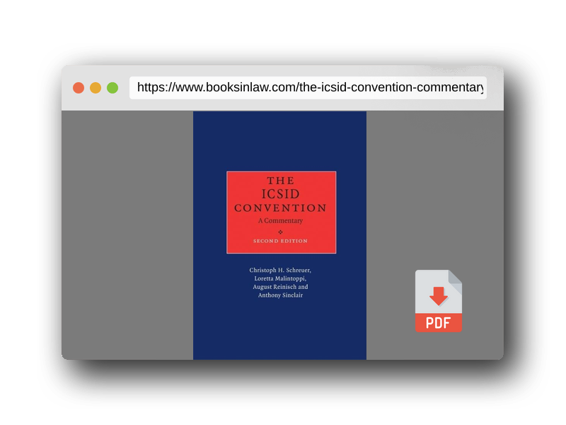PDF Preview of the book The ICSID Convention: A Commentary