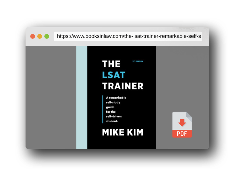 PDF Preview of the book The LSAT Trainer: A Remarkable Self-Study Guide For The Self-Driven Student