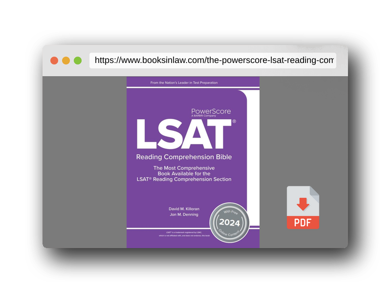PDF Preview of the book The PowerScore LSAT Reading Comprehension Bible 2024: Self-Study Prep Strategies for the Reading Comprehension Section of the LSAT (LSAT Prep)