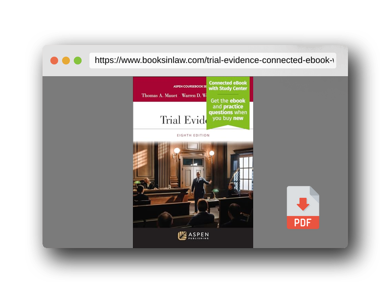 PDF Preview of the book Trial Evidence: [Connected eBook with Study Center] (Aspen Coursebook)