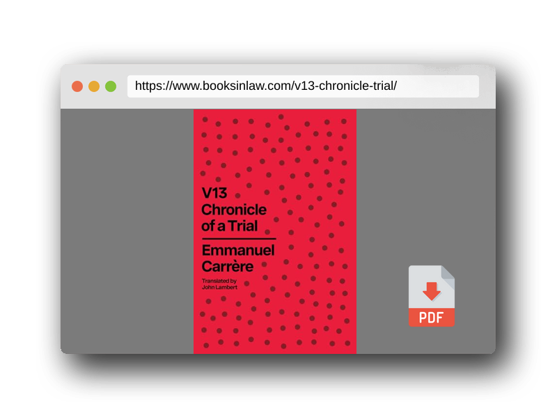 PDF Preview of the book V13: Chronicle of a Trial
