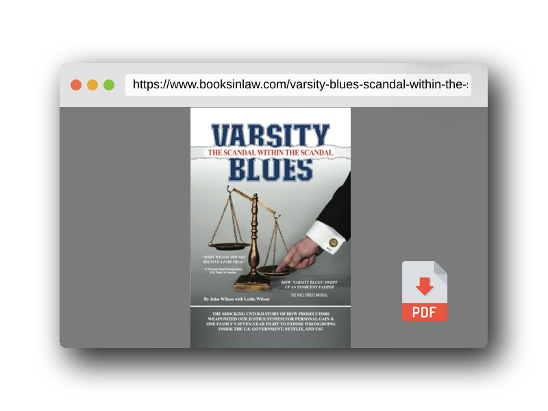 PDF Preview of the book Varsity Blues: Scandal Within the Scandal