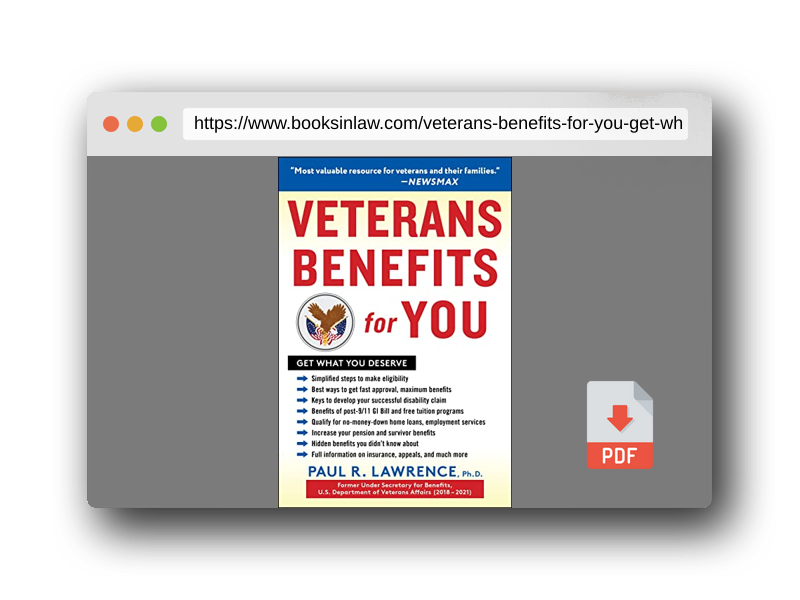 PDF Preview of the book Veterans Benefits for You: Get What You Deserve