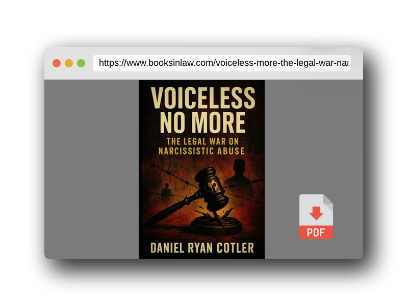 PDF Preview of the book Voiceless No More: The Legal War on Narcissistic Abuse (Narcissistic Psychological Warfare: The Voiceless Justice Series)