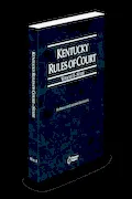 Book Cover: Kentucky Rules of Court - State, 2025 ed. (Vol. I, Kentucky Court Rules)