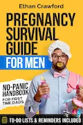 Book Cover: Pregnancy Survival Guide For Men: No-Panic Handbook for First Time Dads. All You Need to Know to be Prepared for the Next 9 Months and Beyond. Includes To-Do Lists & Reminders