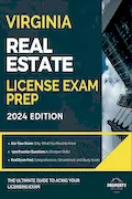 Book Cover: Virginia Real Estate License Exam Prep: Your Complete Study Solution with In-Depth Knowledge, 500 Expertly Explained Questions and Proven Test Strategies (Real Estate License Exam Prep Guides)