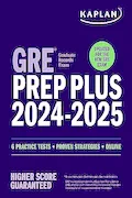 Book Cover: GRE Prep Plus 2024-2025 - Updated for the New GRE (Kaplan Test Prep)