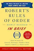 Book Cover: Robert's Rules of Order Newly Revised In Brief, 3rd edition