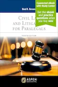 Book Cover: Civil Law and Litigation for Paralegals: [Connected eBook with Study Center] (Aspen Paralegal Series)