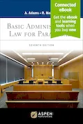 Book Cover: Basic Administrative Law for Paralegals: [Connected eBook] (Aspen Paralegal Series)