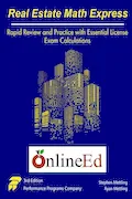 Book Cover: Real Estate Math Express: Rapid Review and Practice with Essential License Exam Calculations: OnlineEd Edition