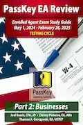 Book Cover: PassKey Learning Systems EA Review Part 2 Businesses; Enrolled Agent Study Guide: May 1, 2024-February 28, 2025 Testing Cycle (PassKey EA Review (May 1, 2024 - February 28, 2025 Testing Cycle))