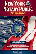 Book Cover: New York Notary Public Study Guide: Ace the Exam on Your First Try with No Effort | Test Questions, Answer Keys & Insider Tips to Score a 98% Pass Rate