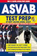 Book Cover: THE OFFICIAL ASVAB STUDY GUIDE: 25 Complete Practice Tests + The Proven Path to ASVAB Mastery and Military Career Success (THE OFFICIAL ASVAB and ACT EXAM PREP)
