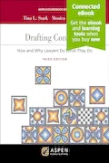 Book Cover: Drafting Contracts: How and Why Lawyers Do What They Do [Connected Ebook] (Aspen Coursebook) (Aspen Coursebook Series)