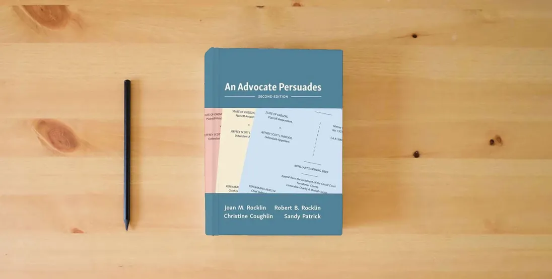 The book An Advocate Persuades} is on the table