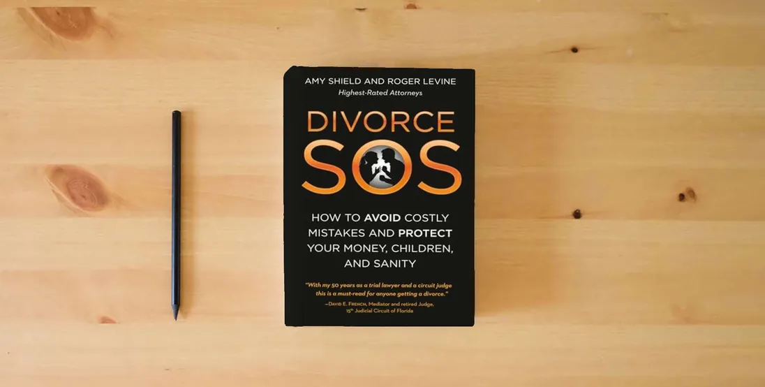 The book Divorce SOS: How to Avoid Costly Mistakes and Protect Your Money, Children, and Sanity} is on the table