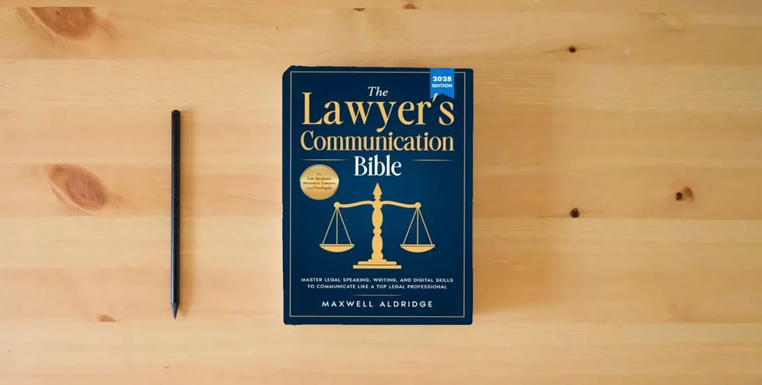 The book The Lawyer's Communication Bible: Master Legal Speaking, Writing, and Digital Skills to Communicate Like a Top Legal Professional} is on the table