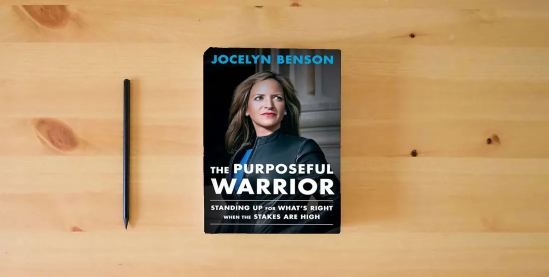 The book The Purposeful Warrior: Standing Up for What's Right When the Stakes Are High} is on the table