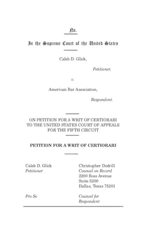 Book Cover: Peition for a Writ of Certiorari