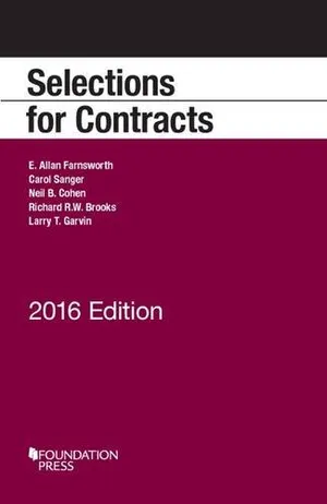 Book Cover: Selections for Contracts: 2016 Edition (Selected Statutes)