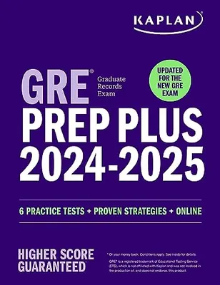 Book Cover: GRE Prep Plus 2024-2025 - Updated for the New GRE (Kaplan Test Prep)