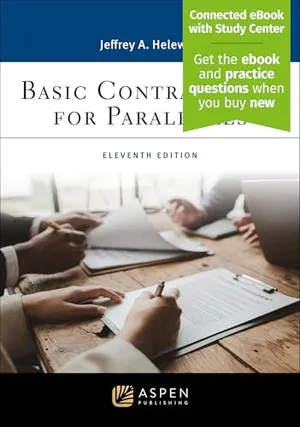 Book Cover: Basic Contract Law for Paralegals [Connected eBook with Study Center] (Aspen Paralegal Series)