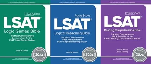 Book Cover: The PowerScore LSAT Bible Trilogy 2024: Prep Strategies for Each Section of the LSAT - Logic Games, Reading Comprehension, Logical Reasoning (LSAT Prep)