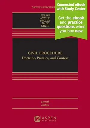 Book Cover: Civil Procedure: Doctrine, Practice, and Context [Connected eBook with Study Center] (Aspen Casebook Series)