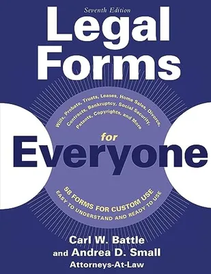 Book Cover: Legal Forms for Everyone: Wills, Probate, Trusts, Leases, Home Sales, Divorce, Contracts, Bankruptcy, Social Security, Patents, Copyrights, and More