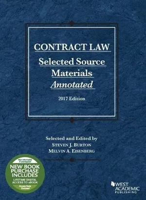 Book Cover: Contract Law, Selected Source Materials Annotated, 2017 Edition (Selected Statutes)