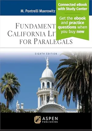 Book Cover: Fundamentals of California Litigation for Paralegals: [Connected eBook with Study Center] (Aspen Paralegal Series)